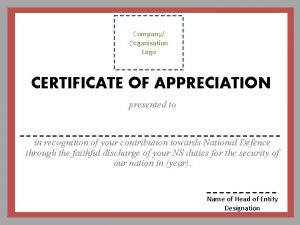 Certificate of appreciation logo