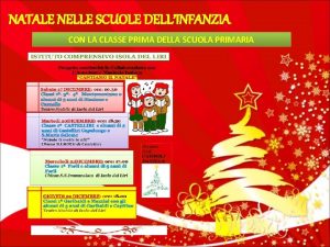 NATALE NELLE SCUOLE DELLINFANZIA CON LA CLASSE PRIMA