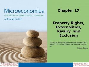 Chapter 17 Property Rights Externalities Rivalry and Exclusion