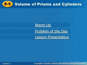 Volume of cylinder prism