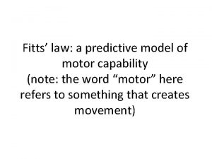 Fitts' law calculator