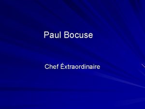 Paul bocuse biography