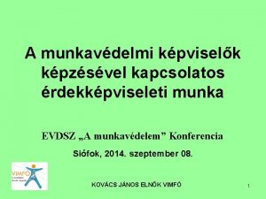 A munkavdelmi kpviselk kpzsvel kapcsolatos rdekkpviseleti munka EVDSZ