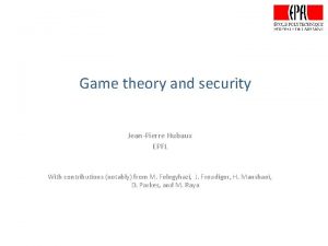 Game theory epfl