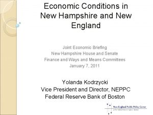 Economic Conditions in New Hampshire and New England