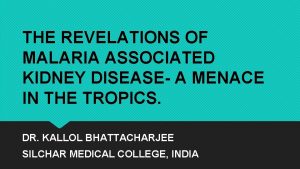 THE REVELATIONS OF MALARIA ASSOCIATED KIDNEY DISEASE A