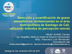 Deteccin y cuantificacin de gases atmosfricos contaminantes en