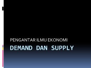 Supply demand schedule