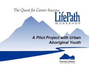 A Pilot Project with Urban Aboriginal Youth Margo