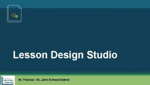 Lesson design studio