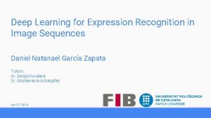 Deep Learning for Expression Recognition in Image Sequences