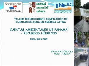 TALLER TCNICO SOBRE COMPILACIN DE CUENTAS DE AGUA