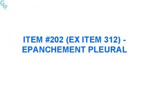 Cloisonnement pleural