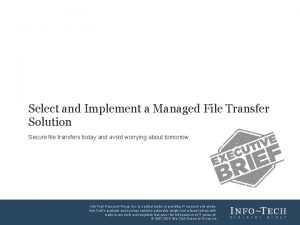Market overview managed file transfer solutions Market overview managed file transfer solutions
