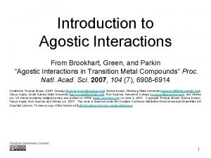 Agostic interaction