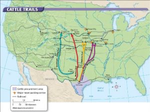 Texas cattle drive map