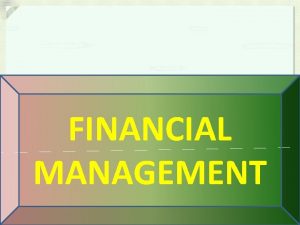 Meaning of financial management