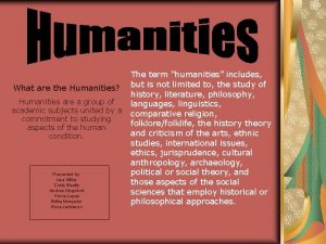 Humanities group Humanities group
