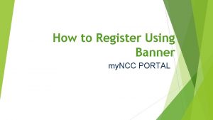 Ncc portal registration