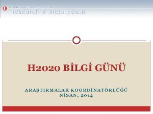 H 2020 BLG GN ARATIRMALAR KOORDNATRL NSAN 2014