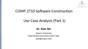 COMP 2710 Software Construction Use Case Analysis Part