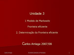 Fronteira eficiente de markowitz