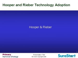Hooper and Rieber Technology Adoption Hooper Rieber 1