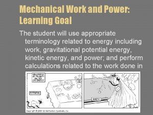 Mechanical work definition