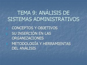 Elementos de los sistemas administrativos