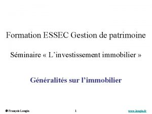 Formation immobilier essec