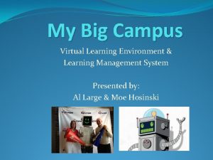 My Big Campus Virtual Learning Environment Learning Management