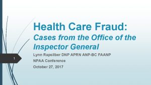 Health Care Fraud Cases from the Office of