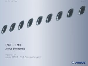 ICAO APAC PBCS Workshop RCP RSP Airbus perspective