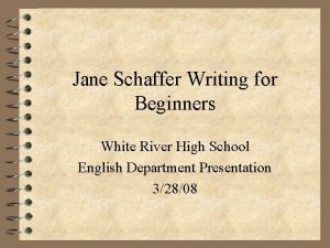 Jane schaffer one chunk paragraph