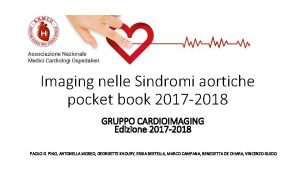 Imaging nelle Sindromi aortiche pocket book 2017 2018