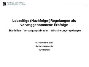 Immobilie erben ilmenau