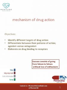 Drug action definition