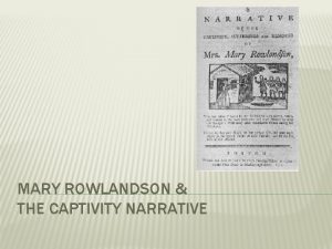 Captivity narrative definition