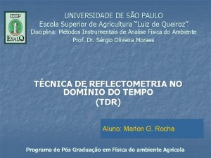 UNIVERSIDADE DE SO PAULO Escola Superior de Agricultura