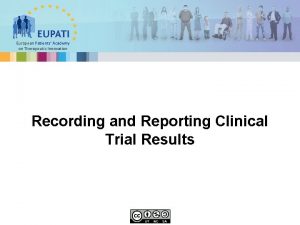 European Patients Academy on Therapeutic Innovation Recording and