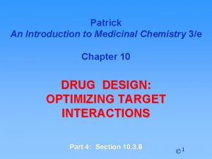 Patrick An Introduction to Medicinal Chemistry 3e Chapter