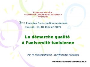 Erasmus mundus external cooperation window Erasmus mundus external cooperation window