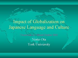 Impact of globalization on culture