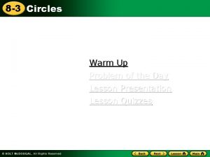 8 3 Circles Warm Up Problem of the