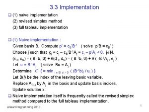 Naive implementation