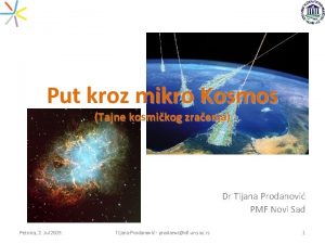 Put kroz mikro Kosmos Tajne kosmikog zraenja Dr