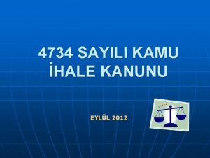 4734 SAYILI KAMU HALE KANUNU EYLL 2012 TRKYEDE