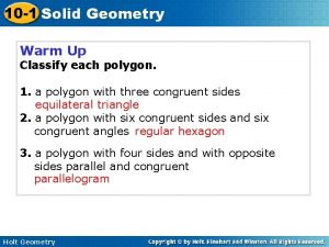 Classify each of these solids.