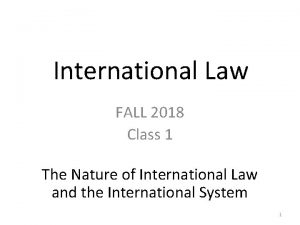 Nature of international law
