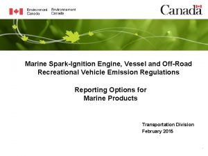 Marine SparkIgnition Engine Vessel and OffRoad Recreational Vehicle